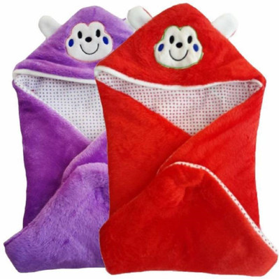

Kidoyzz Cartoon  Swadding Baby Blanket(Polyester, Red, Purple, Purple;red