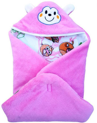 

Kidoyzz Cartoon  Swadding Baby Blanket(Polyester, Pink