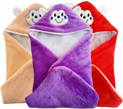 

Kidoyzz Cartoon  Swadding Baby Blanket(Polyester, Brown, Purple, Red
