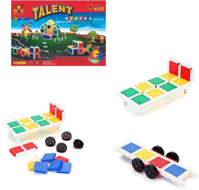 

Toyswala Talent Blocks Medium Construction Building Blocks for Kids(Multicolor)