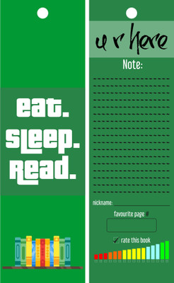 

TheFlauntStore Eat, Sleep, Read. Bookmark5 Paperback Bookmark(Quotes, Multicolor)