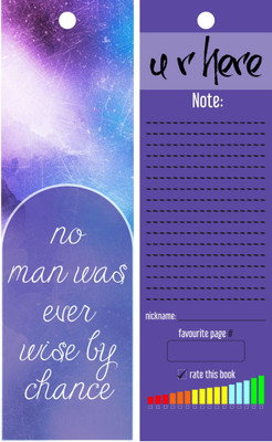 

TheFlauntStore No man was ever wise to chance Paperback Bookmark(Quotes, Multicolor)