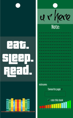 

TheFlauntStore Eat, Sleep, Read. Bookmark4 Paperback Bookmark(Quotes, Multicolor)
