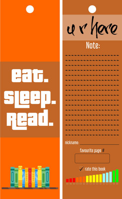 

TheFlauntStore Eat, Sleep, Read. Bookmark1 Paperback Bookmark(Quotes, Multicolor)