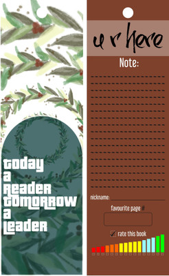 

TheFlauntStore Today a reader tomorrow a leader Bookmark1 Paperback Bookmark(Quotes, Multicolor)
