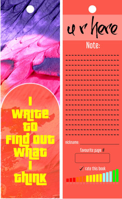 

TheFlauntStore I write to find out what I think Bookmark1 Paperback Bookmark(Quotes, Multicolor)