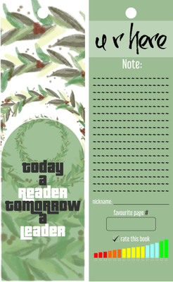 

TheFlauntStore Today a reader tomorrow a leader Paperback Bookmark(Quotes, Multicolor)