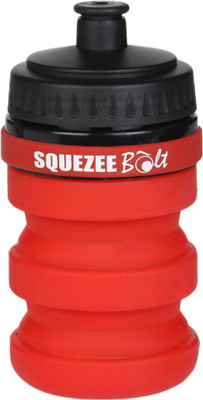 

ZONTOM Squezee Bolt Collapsible Silicone 275 ml Sipper(Pack of 1, Yellow), Red