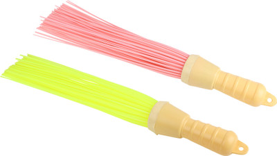 

GLOBAL CHAIN Combo of 2 Bathroom Broom Plastic Wet and Dry Broom(Multicolor, Pack of 2)
