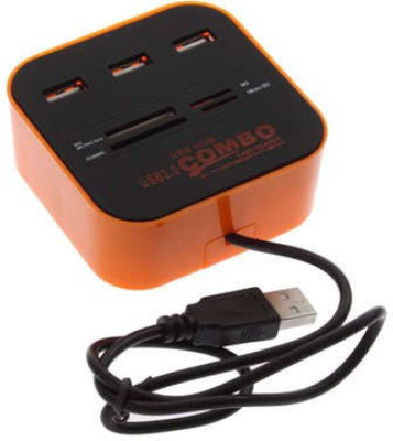 

Oxza Combo Card Reader High Speed USB Hub Card Reader(ORENGE)