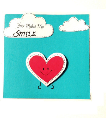 

RMantra Handmade You Make me smile Amity 1 love Greeting Card(Blue, Pack of 1)