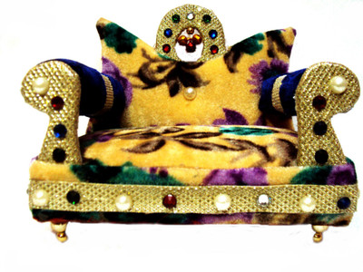 

DivineAura Maharaja Singhasan Wooden Pooja Chowki(Multicolor, Pack of 1)