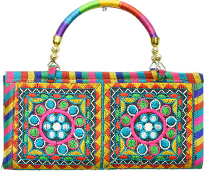 

Kalakriti handicrafts Casual Multicolor Clutch