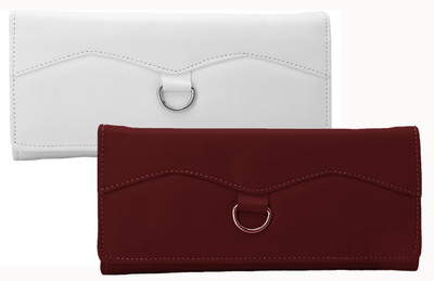 

Lady bar Casual White, Purple, Maroon Clutch, Maroon;purple;white