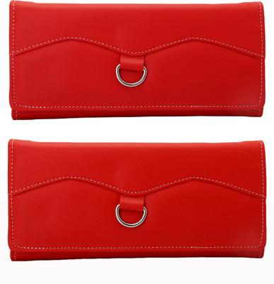 Lady bar Casual Red, Silver, Red Clutch