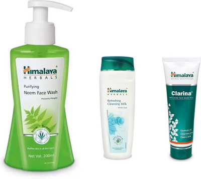 

Himalaya neem face wash, cleansing milk , face mask(Set of 3)