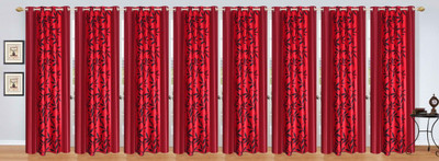 

Ville Style 214 cm (7 ft) Polyester Door Curtain (Pack Of 8)(Floral, Red)