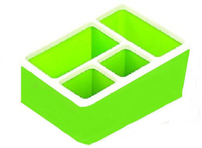 

Evana 4 Compartments Plastic Pen Stand(Green)