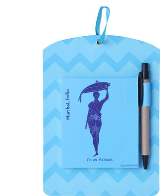 

toshakhana Mini Note Pad(Things To Do Pad Fisher Woman Mumbai India, Blue)