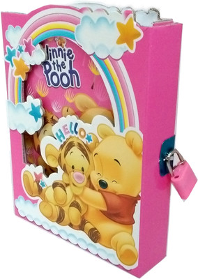 

TECHNOCHITRA Regular Diary(POOH DESIGN SECRET PERSONAL LOCK DAIRY MEDIUM SIZE, Pink)