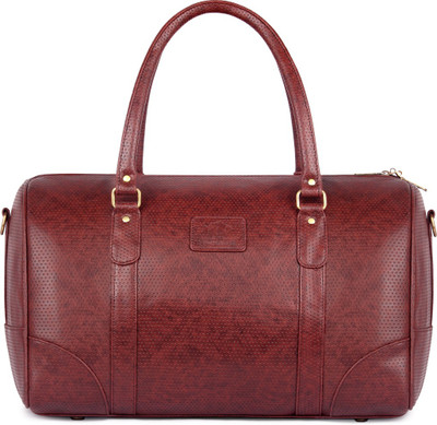 The Clownfish Imperial Series Travel Duffel Bag(Brown, Black), Black;brown