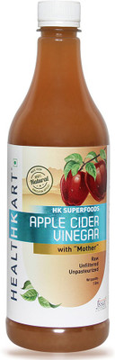 

Healthkart with Mother, Raw, Unfiltered Apple Cider Vinegar(1000 ml, Unflavored Flavored)