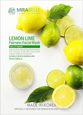 

MIRABELLE KOREA LEMON FAIRNESS FACIAL MASK (A PACK OF 5)(25 ml)