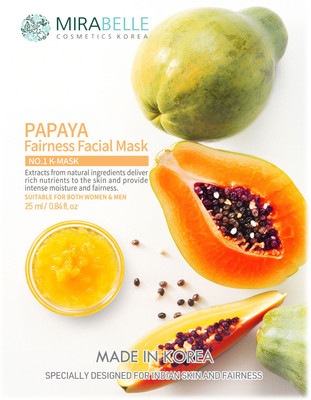 

MIRABELLE Papaya Fairness Facial Mask(Pack of 5)(125 g)