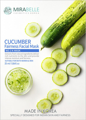 

MIRABELLE KOREA CUCUMBER FAIRNESS FACIAL MASK (A PACK OF 5)(25 ml)