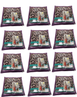 

Addyz Plain Pack of 12 Pieces Plain Single Satin Saree Cover Salwar Suit Kamiz Cover Up to 1 Saree or Salwar in Each Saree Storage Bag(Purple)