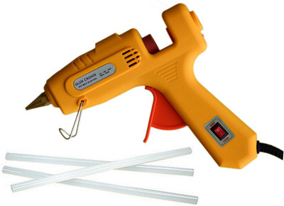 

Glun Crown Yellow 60W 100W Copper Nozzle Heavy Duty With 3 Sticks Dual Temperature Corded Glue Gun(11 mm)
