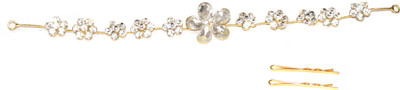 

kaptsuncreation floral foldable tiara Hair Pin(Gold)