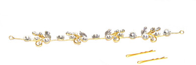 kaptsuncreation floral foldable tiarra Hair Accessory Set(Gold)