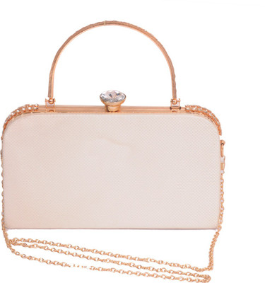 

Intensekart Hand-held Bag(White, Gold), Gold;white