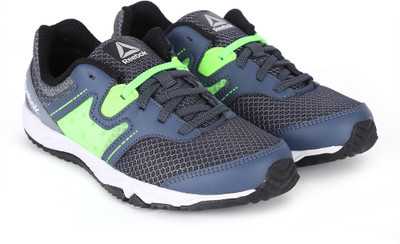 

REEBOK Boys Lace Running Shoes(Grey, Smoky indigo/dust/green