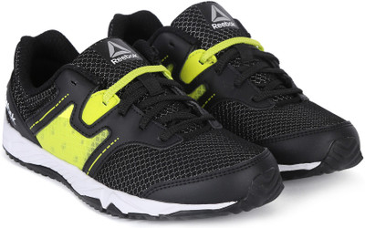 

REEBOK Boys Lace Running Shoes(Black, Black/solar yellow/metsil