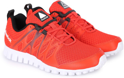 

REEBOK Boys Lace Running Shoes(Red, Carotene/coal/blck/silver