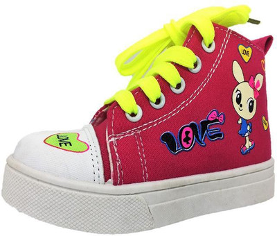 

TeeniTiny Girls Lace Sneakers(Red