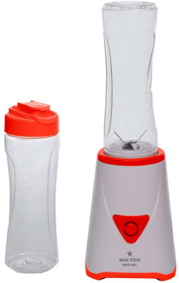 

Maxstar PB01 Insta Mix 350 W Mixer Grinder(White, Red, 2 Jars), Red;white