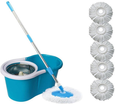 

Everything Imported Best Easy To Clean Floor Magic Bucket With 6 Absorbers Mop Set