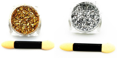 

Iris 7 Perfect Combo Set of Premium Quality Golden & Silver Chrome Flakes for Trendy and Stylish Nail - Perfect Glittery Nail for Party, Wedding , Birthday(Multicolor)