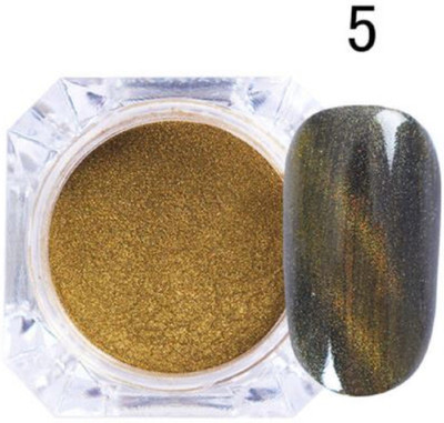 

Born Pretty 2g/box 3D Cat Eyes Glitter Magnet Nail Glitter Powder Magic Magnetic Glitter Dust UV Gel Manicure Nail Art Pigment Powder #5(Golden)