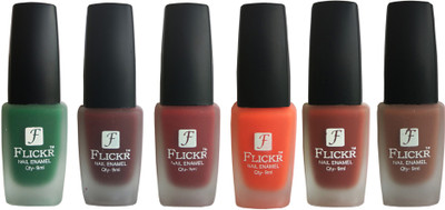 

Flickr VELVET MATTE NAIL POLISH Green,Maroon,Reddish Maroon,Orange,Nude,Brown(Pack of 6)