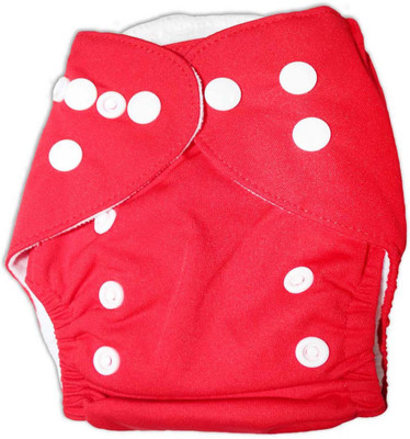 

Coddle Baby Pocket Cloth Diaper with 3 Layer Microfibre insert, for the New Born Babies, Red