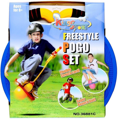 

Taaza Garam Kids Free Style Pogo Set Jump Bounce Ball Exercise Fitness Ball for Kids & Adults Toy for Kids Outdoor Toy - Gift Toy(Multicolor)