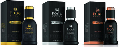 

Fogg Scent Discover, Explore and Tuxedo EDP Perfume Pack of 3 (50ML each) 150ML Eau de Parfum - 150 ml(For Men)