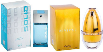 

Sapil COMBO Perfume Set (Solid Perfume 100 ml, Revival Women Perfume 75 ml) (Imported from U.A.E) Eau de Toilette - 175 ml(For Men & Women)