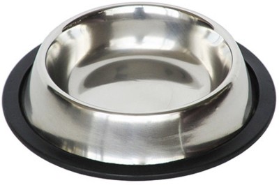 IMAGO Extra Small Dog Bowl Round Stainless Steel Pet Bowl(250 ml Steel)