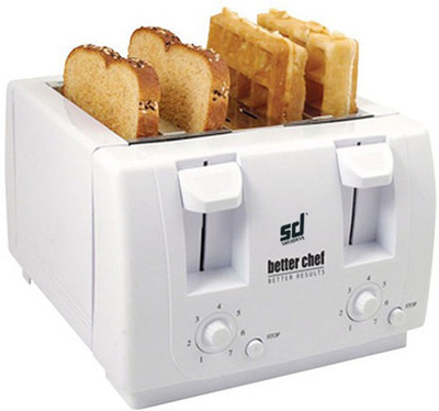 

Smiledrive 4 FOUR SLICE FAMILY POP-UP TOASTER WITH BROWNING CONTROL-ALSO 2 SLICE TOASTER 1300 W Pop Up Toaster(White)