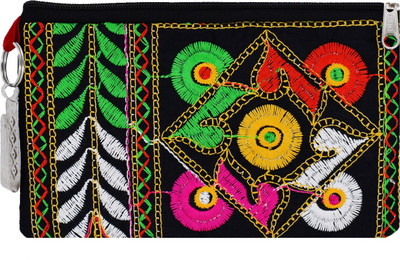 

Bagaholics Ethnic Raw Silk Saree Clutch Mobile Pouch Ladies Purse Gift For Women Waist Clip Mobile Pouch(Black)